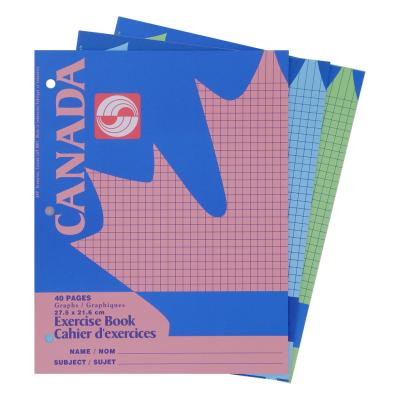 Cahier Canada quadrillé 4 carrés au pouce, 40 pages (12-984)