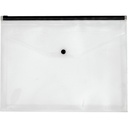 Large Protective Horizontal plastic envelope with zipper closure. Clear. 13 x 10 in.