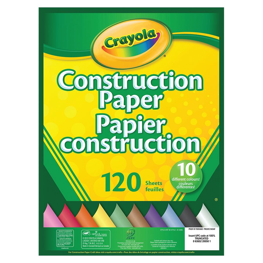 Papier construction «Crayola» (120 feuilles)