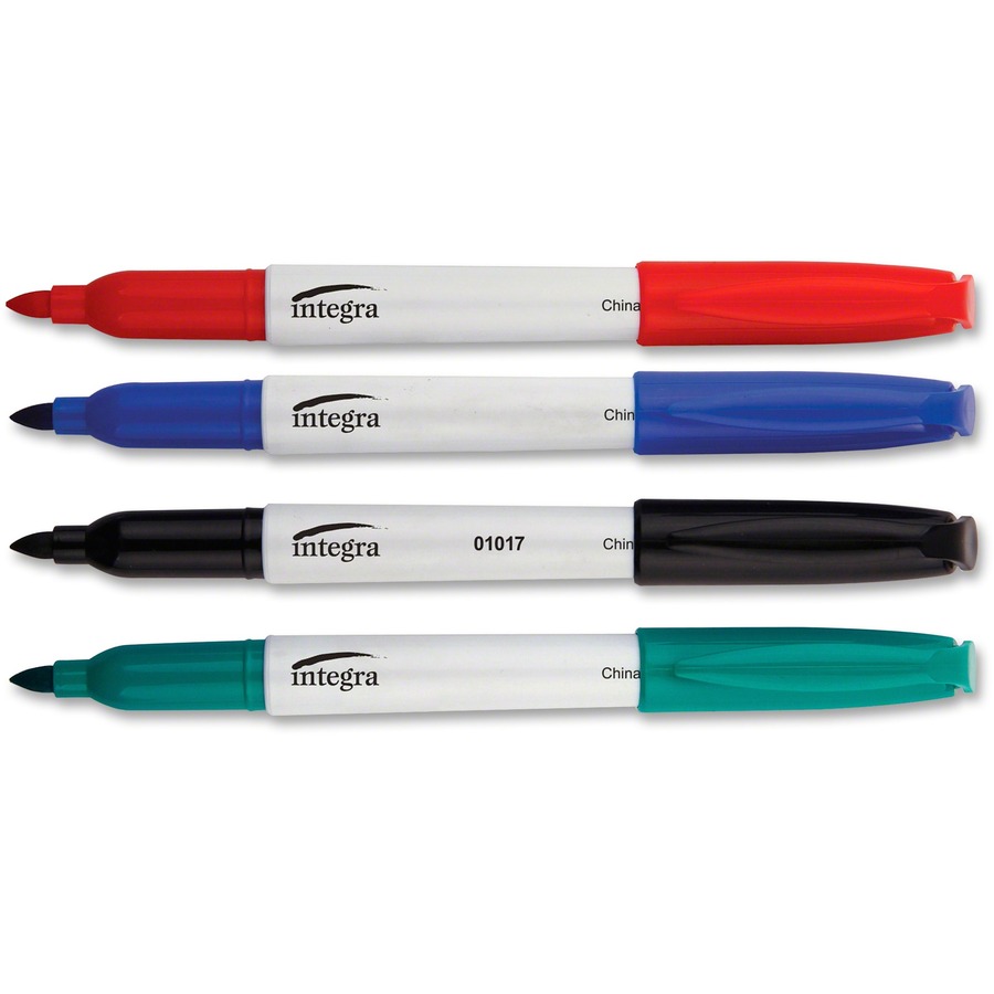 [1008077] Marqueurs effaçables à sec Integra, style stylo (pqt de 4)