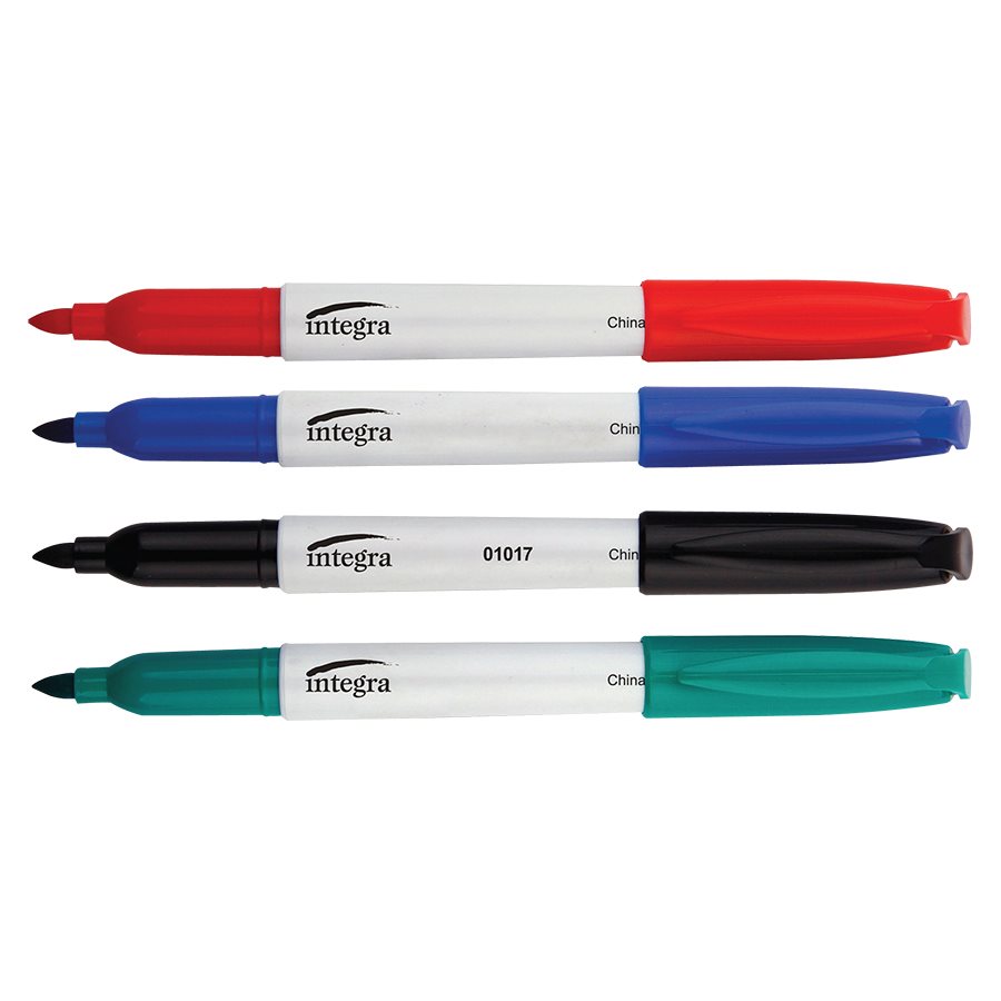 Integra Pen Style Dry Erase Markers (Pkg of 4)