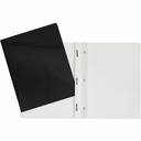 Laminated Cardboard Duo-tang with Fasteners, Black