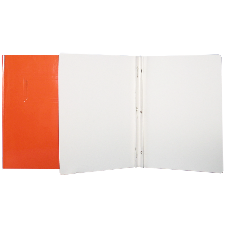 Duo-tang Carton Laminé, avec attaches, Orange