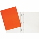 Laminated Cardboard Duo-tang with Fasteners, Orange