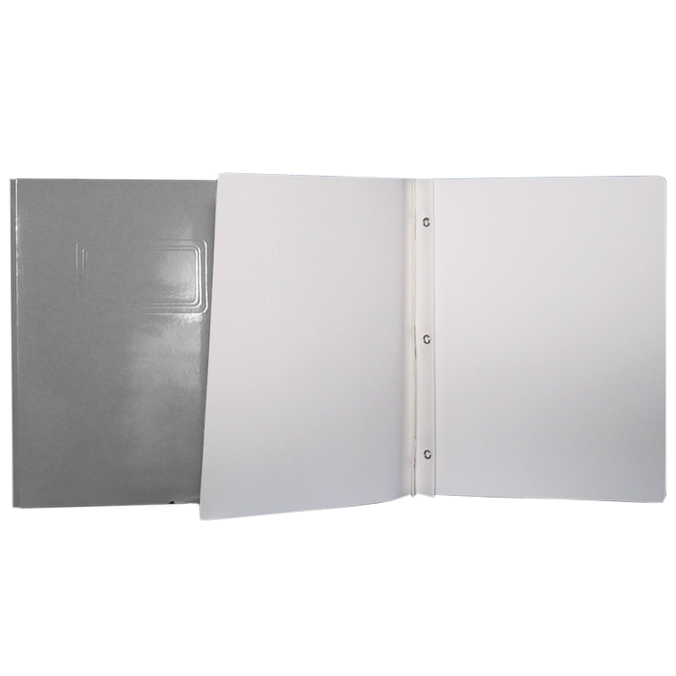 Duo-tang Carton Laminé, avec attaches, Gris