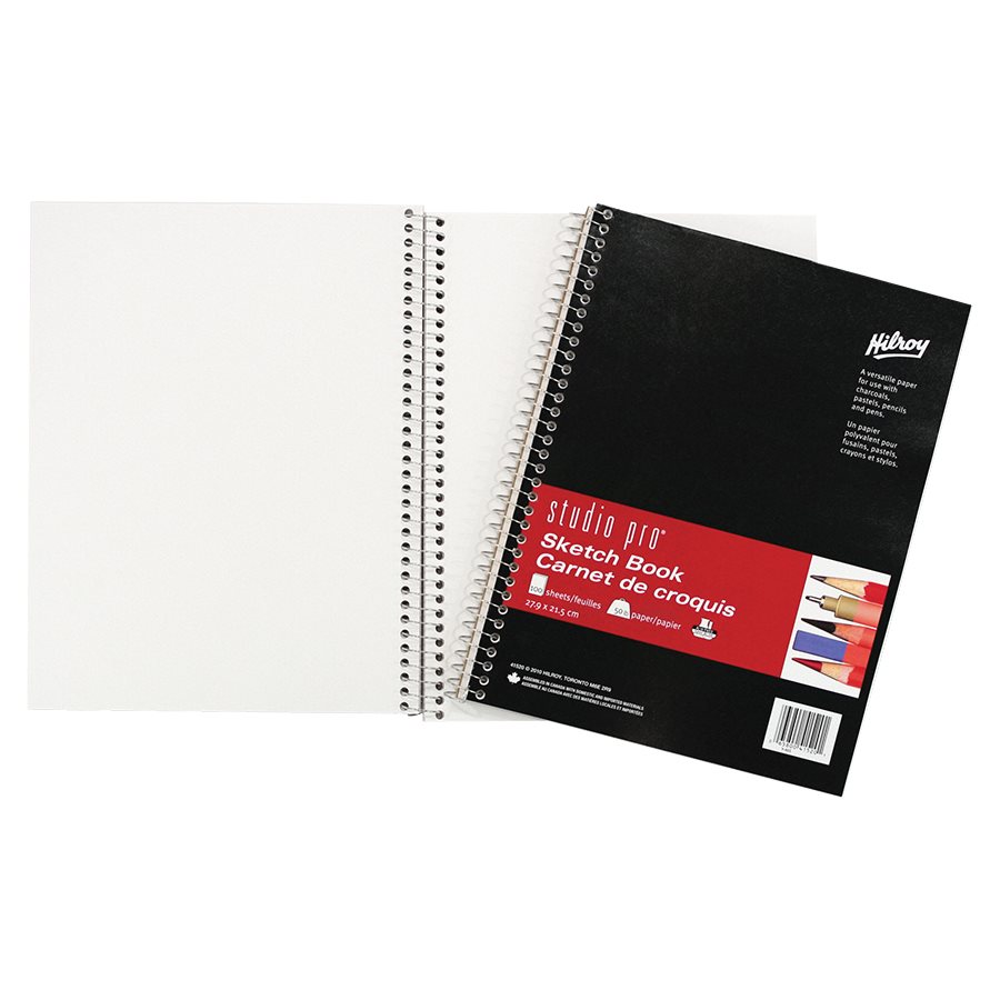 Carnet de croquis Hilroy, 8-1/2" x 11", 100 feuilles