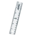 Hard Plastic Ruler, Transparent, 15 cm