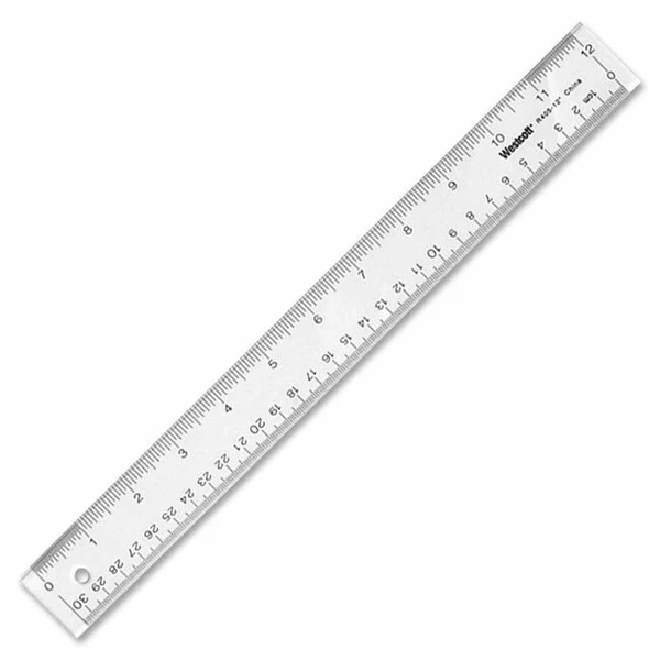 [210419] Acrylic Ruler, Transparent, 30 cm/12"
