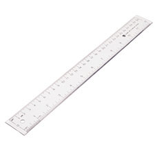 Acrylic Ruler, Transparent, 30 cm/12"