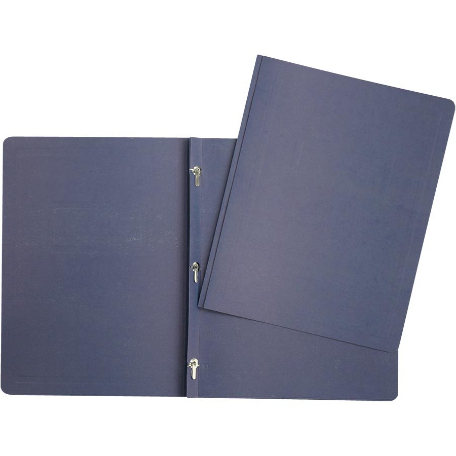 Cardboard Duo-tang with Fasteners, Dark Blue