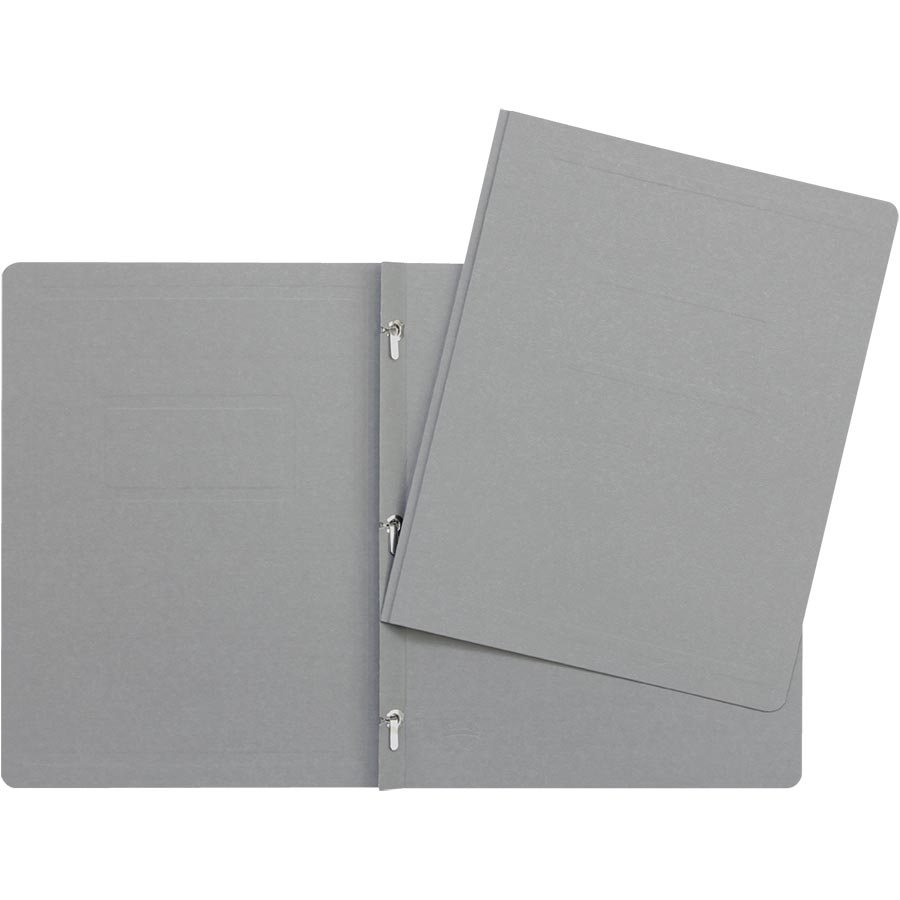 Duo-tang Carton texturé avec attaches, Gris