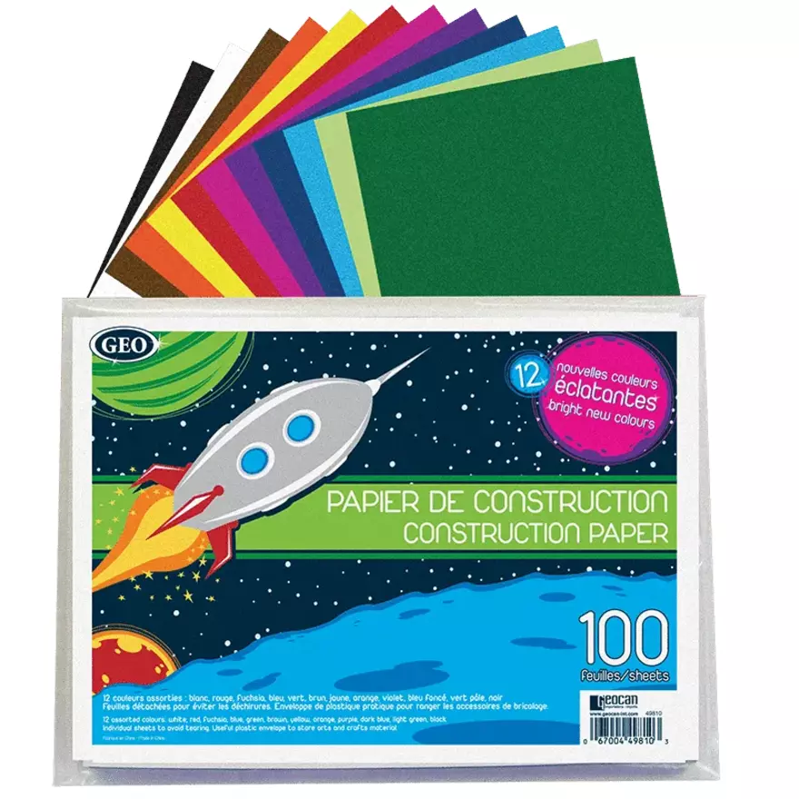 Geocan Construction Paper in a Poly Envelope (100 sheets)