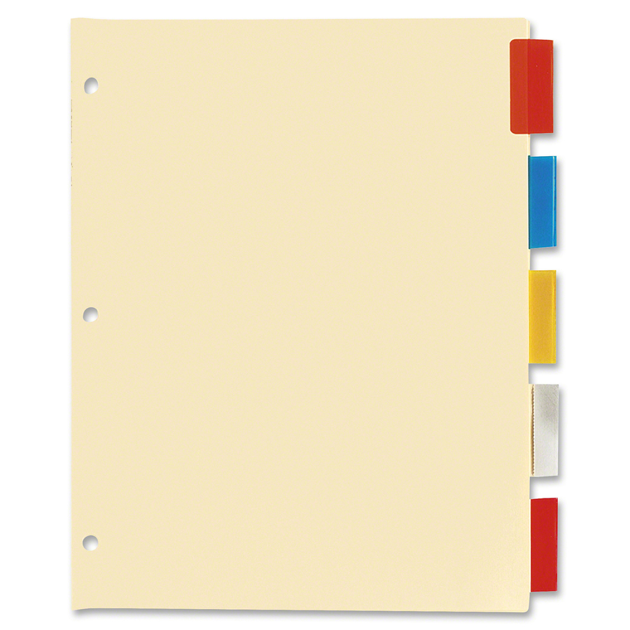 [224857] 5 Tab Dividers, Assorted Colors
