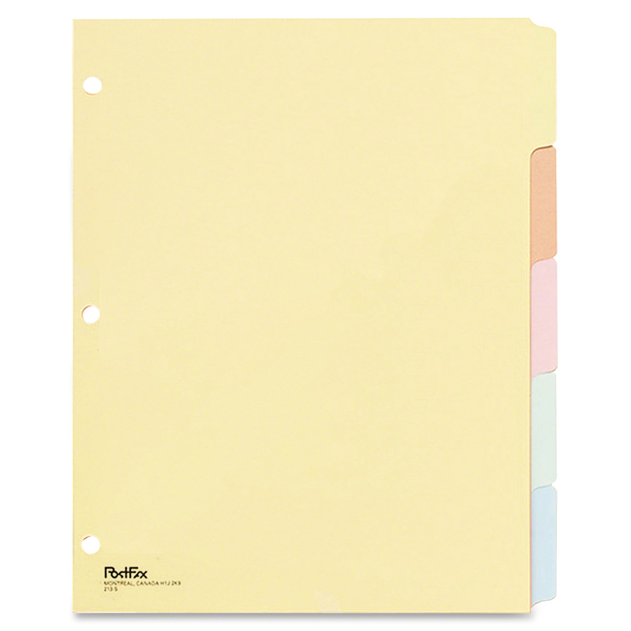 Write-On Dividers, Cardboard, Ass. Col. (Pack of 5)