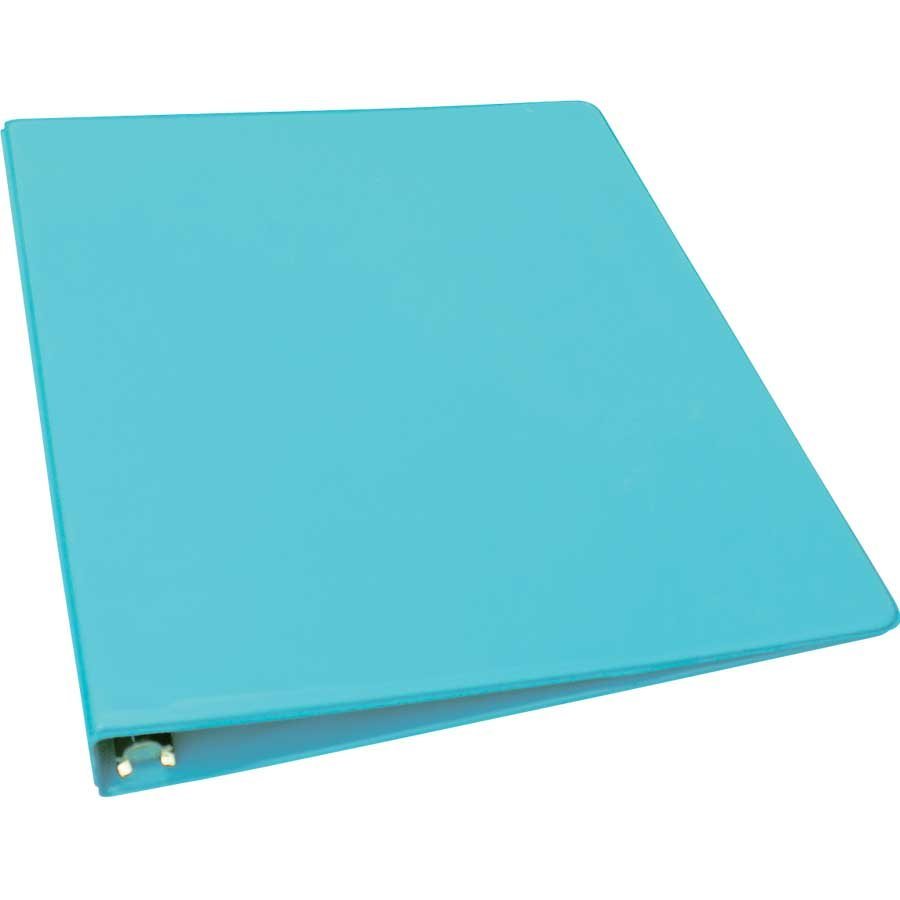 Binder with inside and outside sleeves, D rings, 3.81 cm (1.5"), Light Blue