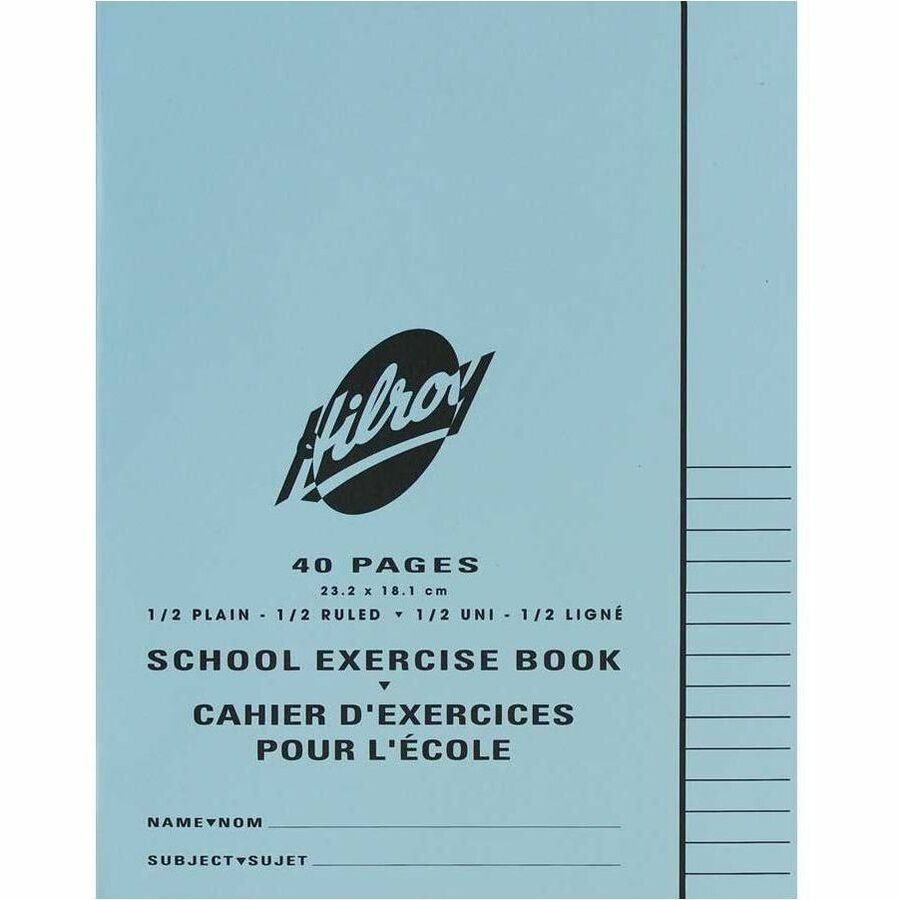 [225441] Hilroy Notebook, 1/2 Plain, 1/2 Ruled, 40 pages