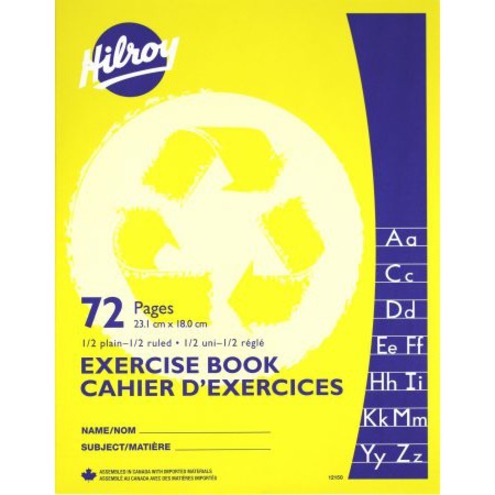 [225615] Cahier d'exercices 1/2 Uni - 1/2 Ligné (12-150), 72 pages, Jaune