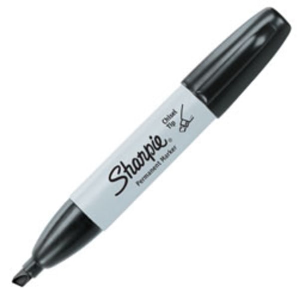 [228932] Chisel Tip Permanent Marker, Black