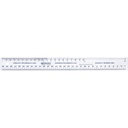 Westcott Clear Flexible Plastic Ruler, 30 cm