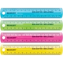 Metric Clear plastic Ruler, 15 cm, Ass. colours