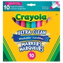 Marqueurs lavables «Crayola», Coul. tropicales, Trait large (Bte 10)