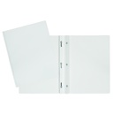 Duo-tang Carton Laminé, avec attaches, Blanc