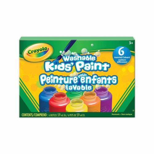 Peinture lavalble pour enfants Crayola (6 pots de 59 ml)