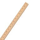 Wood Ruler, 30 cm, 3 Holes for Binder