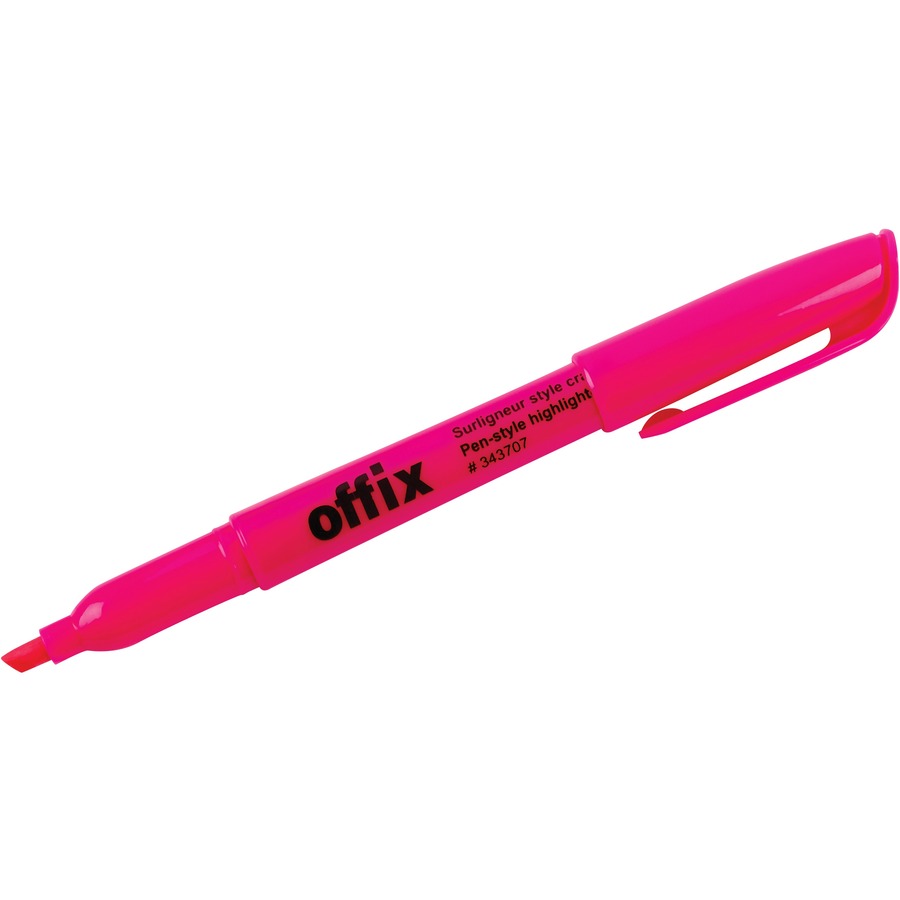Offix Highlighter pink, Fine Chisel Point