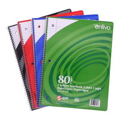 [348045] Cahier ligné à reliure spirale, 80 pages