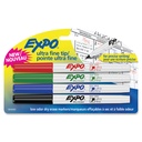 Expo Low Odour Whiteboard Markers, Ultra-fine Tip (Set of 4)