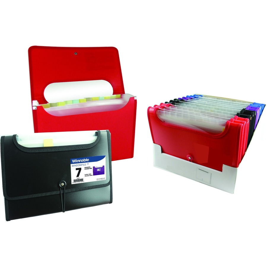 Classeur expansible en poly Winnable, 7 pochettes