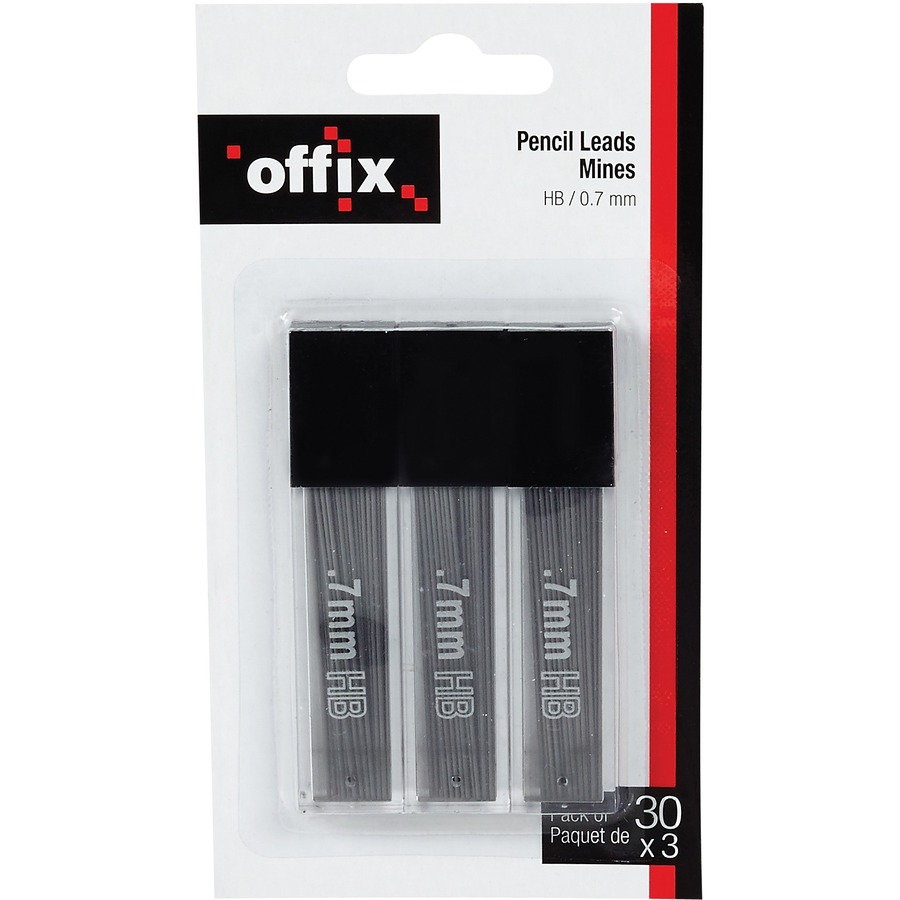 [357558] Offix® Pencil HB Lead 0.7 mm (3 tubes of 30 leads)