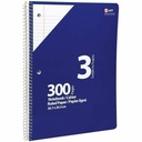 Spiral Notebook, 3 subjects, 300 pages