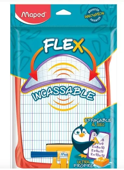 [386607] White Board 7-1/8" x 11-1/32" (20 cm x 28 cm), with 1 marker and 1 brush