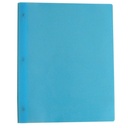 Duo-tang Plastique souple avec attaches, Bleu pâle