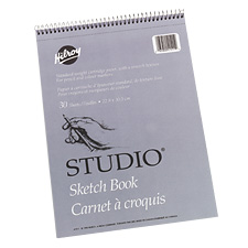 Studio Pro Sketch Book, 9" X 12 ", 30 white sheets