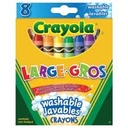 Crayons de cire «Crayola», Larges (Boîte de 8)