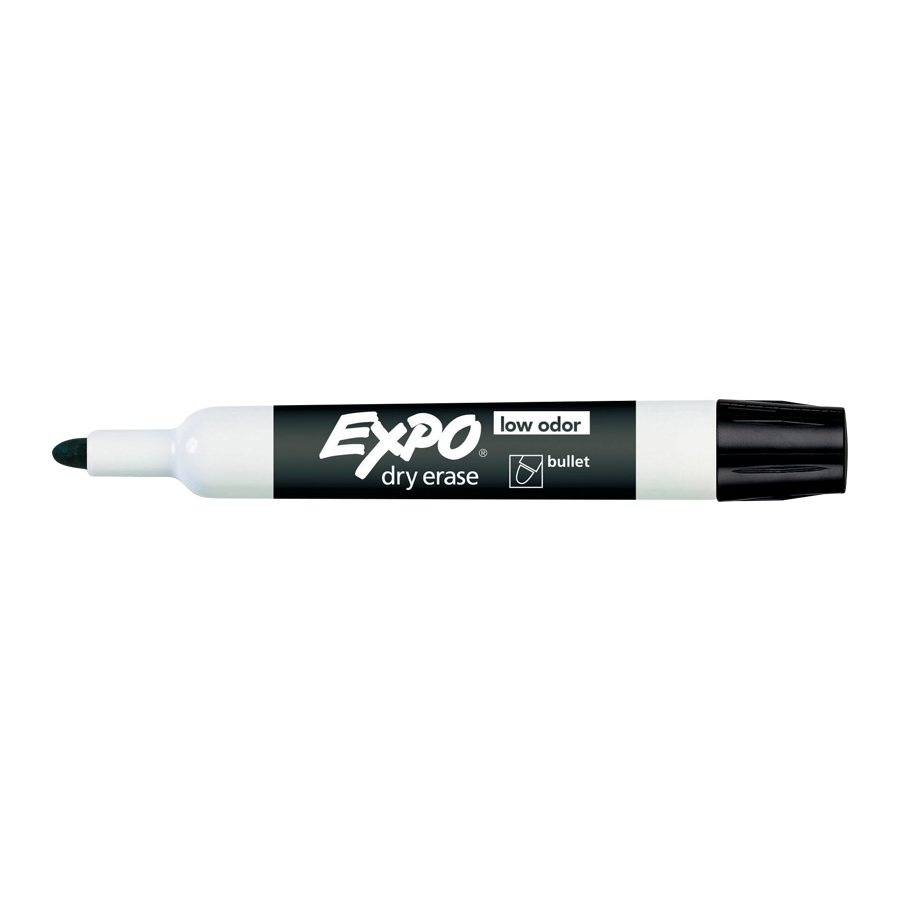 Expo Dry Erasable Marker, Bullet Point, Black