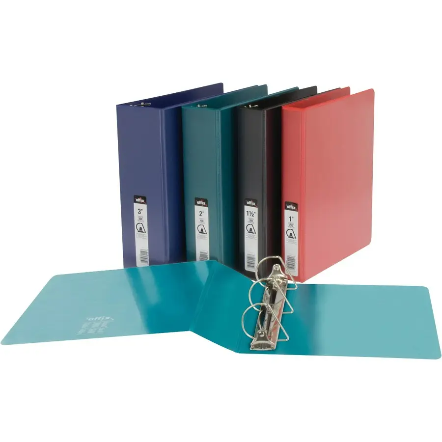 Offix® Ring Binder, D-Rings, Blue