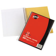 Spiral Notebook, 5 subjects, 360 pages