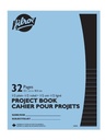 Cahier de projet (12-924), 32 pages, 1/2 Uni- 1/2 Ligné, Bleu