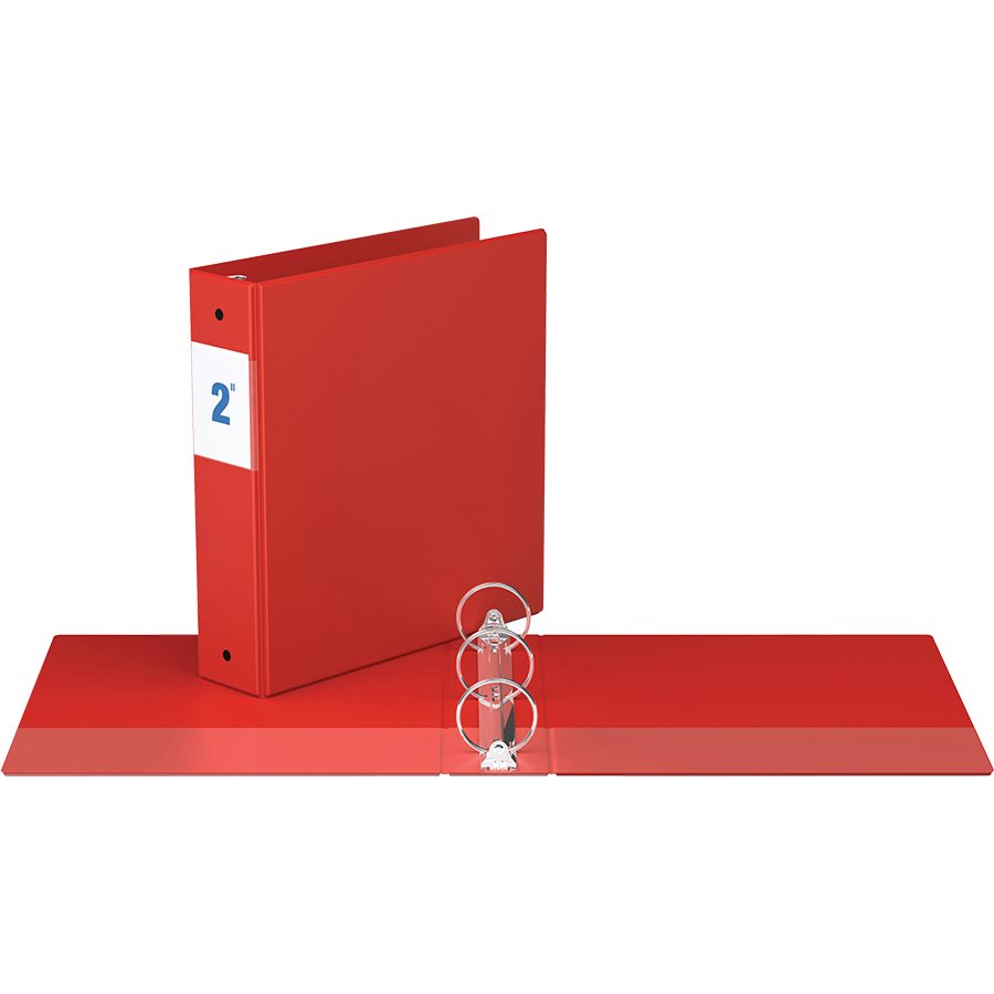 Binder with pockets, 2 inches, Red