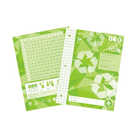 Geo Eco Quadruled Notebook EC 103B, 1 cm, 40 pages