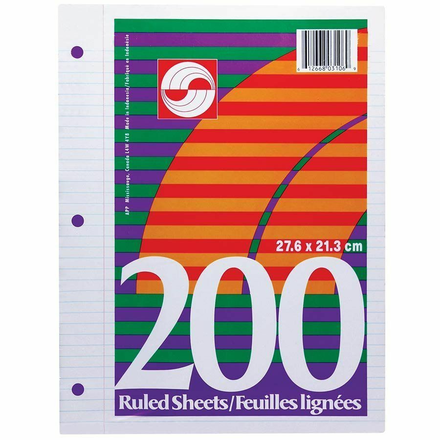 [570218] Loose leaf sheets, ruled (pkg of 200)
