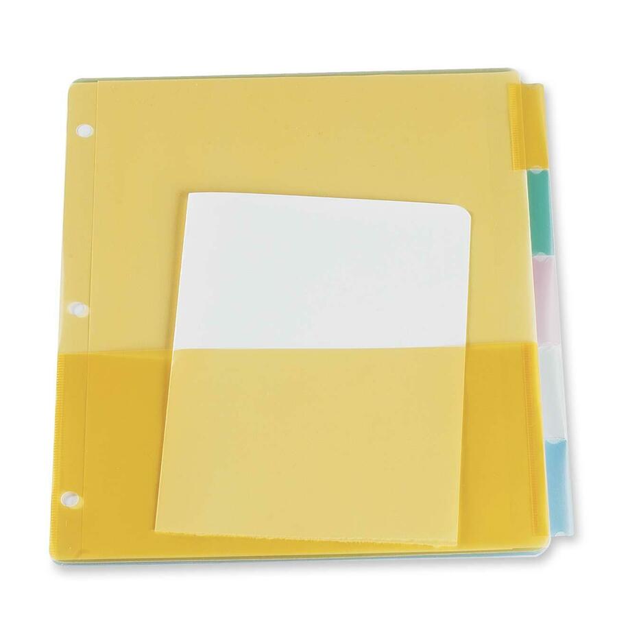 [714659] 5 Poly Pocket Tad Dividers with pockets