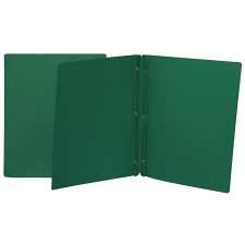 Hard Plastic Duo-tang with Fasteners, Dark Green