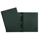 Hard Plastic Duo-tang with Fasteners, Dark Green