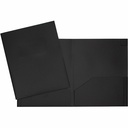 Hard Plastic Pocket Folder, Black