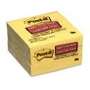 Blocs de notes autocollantes Post-It, 4" x 4", ligné (3 pad de 90 fls)